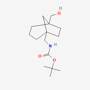 molecular formula C15H27NO3 B8054272 Tert-butyl ((5-(hydroxymethyl)bicyclo[3.2.1]octan-1-yl)methyl)carbamate 