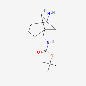 molecular formula C13H24N2O2 B8054274 tert-Butyl N-[(5-aminonorpinan-1-yl)methyl]carbamate 