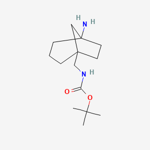 molecular formula C14H26N2O2 B8054277 Tert-butyl ((5-aminobicyclo[3.2.1]octan-1-yl)methyl)carbamate 