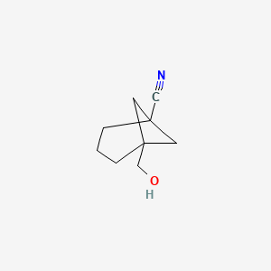 molecular formula C9H13NO B8054284 5-(Hydroxymethyl)bicyclo[3.1.1]heptane-1-carbonitrile 