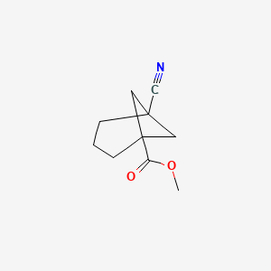 molecular formula C10H13NO2 B8054291 Methyl 5-cyanonorpinane-1-carboxylate 