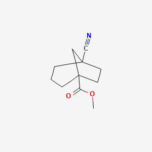 molecular formula C11H15NO2 B8054297 Methyl 5-cyanobicyclo[3.2.1]octane-1-carboxylate 