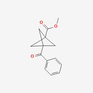 molecular formula C14H14O3 B8054324 Methyl 3-benzoylbicyclo[1.1.1]pentane-1-carboxylate 