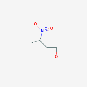 molecular formula C5H7NO3 B8054363 3-(1-Nitroethylidene)oxetane 
