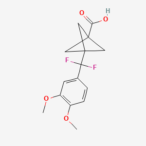 3-((3,4-Dimethoxyphenyl)difluoromethyl)bicyclo[1.1.1]pentane-1-carboxylic acid
