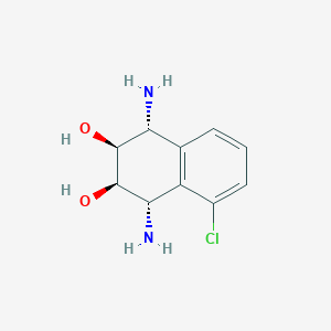 molecular formula C10H13ClN2O2 B8054422 (1R,2S,3R,4S)-1,4-diamino-5-chloro-1,2,3,4-tetrahydronaphthalene-2,3-diol 