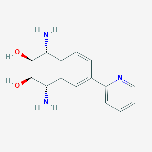 molecular formula C15H17N3O2 B8054440 (1R,2S,3R,4S)-1,4-diamino-6-pyridin-2-yl-1,2,3,4-tetrahydronaphthalene-2,3-diol 