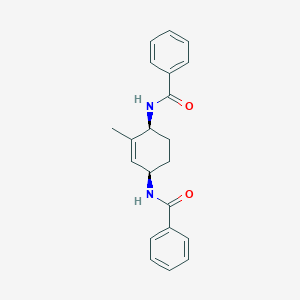 molecular formula C21H22N2O2 B8054452 N,N'-((1S,4R)-2-methylcyclohex-2-ene-1,4-diyl)dibenzamide (racemic) 