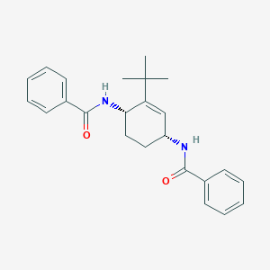 molecular formula C24H28N2O2 B8054460 N,N'-((1S,4R)-2-(tert-butyl)cyclohex-2-ene-1,4-diyl)dibenzamide (racemic) 