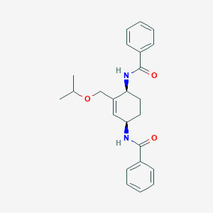 molecular formula C24H28N2O3 B8054473 N,N'-((1S,4R)-2-(isopropoxymethyl)cyclohex-2-ene-1,4-diyl)dibenzamide (racemic) 