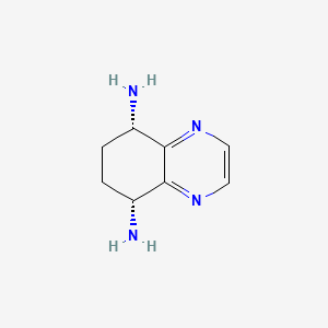 molecular formula C8H12N4 B8054508 (5R,8S)-5,6,7,8-tetrahydroquinoxaline-5,8-diamine (racemic) 