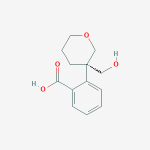 2-[(3R)-3-(hydroxymethyl)oxan-3-yl]benzoic acid