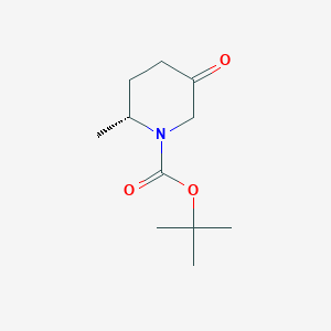 molecular formula C11H19NO3 B8054543 tert-butyl (2R)-2-methyl-5-oxopiperidine-1-carboxylate 
