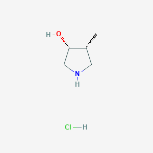 molecular formula C5H12ClNO B8054554 cis-4-Methylpyrrolidin-3-ol hydrochloride 