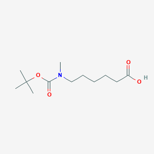 molecular formula C12H23NO4 B8054566 6-((tert-Butoxycarbonyl)(methyl)amino)hexanoic acid 