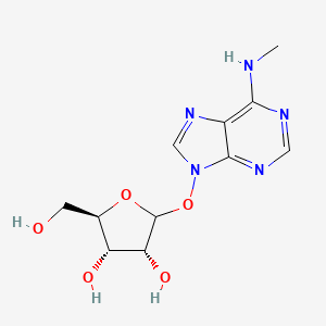 molecular formula C11H15N5O5 B8054681 (2R,3S,4R)-2-(hydroxymethyl)-5-[6-(methylamino)purin-9-yl]oxyoxolane-3,4-diol 