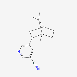 molecular formula C16H20N2 B8054697 5-(1,7,7-Trimethylbicyclo[2.2.1]heptan-2-yl)nicotinonitrile CAS No. 1245645-28-6