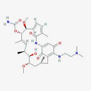 molecular formula C32H48N4O8 B8054741 [(4Z,6E,8S,9S,10E,12S,13R,14S,16R)-19-[2-(dimethylamino)ethylamino]-13-hydroxy-8,14-dimethoxy-4,10,12,16-tetramethyl-3,20,22-trioxo-2-azabicyclo[16.3.1]docosa-1(21),4,6,10,18-pentaen-9-yl] carbamate 