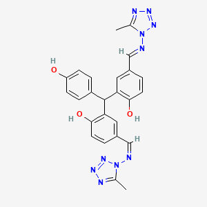 2,2''-[(4-Hydroxyfenyl)methyleen]bis(4-{(E)-[(5-methyl-1H-tetrazool1-YL)imino]methyl}fenol)