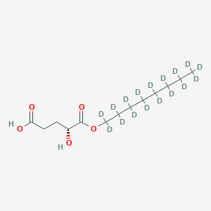 molecular formula C13H24O5 B8054943 2R-hydroxy-pentanedioicacid,1-octyl-d17ester 