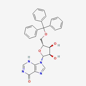 9-[(2R,3R,4S,5R)-3,4-dihydroxy-5-(trityloxymethyl)oxolan-2-yl]-3H-purin-6-one