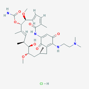 molecular formula C32H49ClN4O8 B8055065 [(4Z,6E,8S,9S,10E,12S,13R,14S,16R)-19-[2-(dimethylamino)ethylamino]-13-hydroxy-8,14-dimethoxy-4,10,12,16-tetramethyl-3,20,22-trioxo-2-azabicyclo[16.3.1]docosa-1(21),4,6,10,18-pentaen-9-yl] carbamate;hydrochloride 