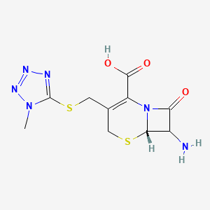 molecular formula C10H12N6O3S2 B8055153 (6R,7R)-7-amino-3-[(1-methyltetrazol-5-yl)sulfanylmethyl]-8-oxo-5-thia-1-azabicyclo[4.2.0]oct-2-ene-2-carboxylic acid 