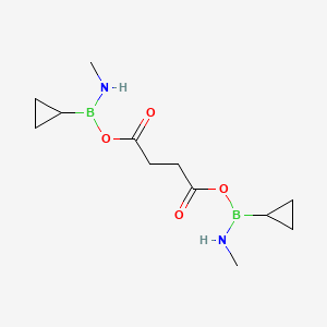 molecular formula C12H22B2N2O4 B8055178 3,10-Dicyclopropyl-4,9-dioxa-2,11-diaza-3,10-diboradodecane-5,8-dione 