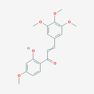 molecular formula C19H20O6 B080552 1-(2-Hydroxy-4-methoxyphenyl)-3-(3,4,5-trimethoxyphenyl)prop-2-en-1-one CAS No. 13745-26-1