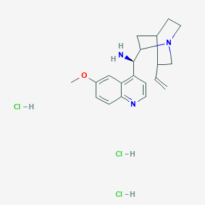 molecular formula C20H28Cl3N3O B8055212 (S)-{5-Ethenyl-1-azabicyclo[2.2.2]octan-2-yl}-(6-methoxyquinolin-4-yl)methanamine trihydrochloride 