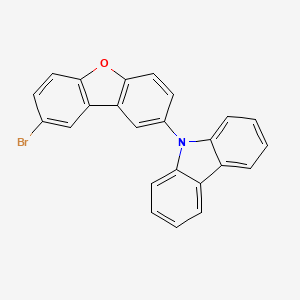molecular formula C24H14BrNO B8055257 9-(8-Bromodibenzo[b,d]furan-2-yl)-9H-carbazole 