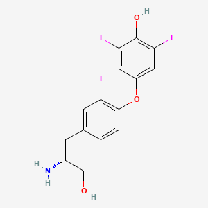 molecular formula C15H14I3NO3 B8055271 4-[4-[(2R)-2-amino-3-hydroxypropyl]-2-iodophenoxy]-2,6-diiodophenol 