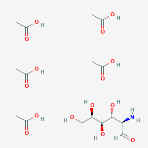molecular formula C16H33NO15 B8055285 acetic acid;(2R,3R,4R,5R)-2-amino-3,4,5,6-tetrahydroxyhexanal 