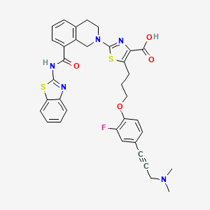 2-[8-(1,3-Benzothiazol-2-Ylcarbamoyl)-3,4-Dihydroisoquinolin-2(1h)-Yl]-5-(3-{4-[3-(Dimethylamino)prop-1-Yn-1-Yl]-2-Fluorophenoxy}propyl)-1,3-Thiazole-4-Carboxylic Acid