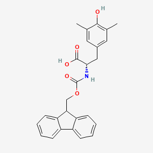 molecular formula C26H25NO5 B8055321 (S)-2-((((9H-Fluoren-9-yl)methoxy)carbonyl)amino)-3-(4-hydroxy-3,5-dimethylphenyl)propanoic acid 