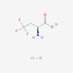 molecular formula C4H7ClF3NO2 B8055324 (S)-2-Amino-4,4,4-trifluorobutanoicacidhydrochloride 