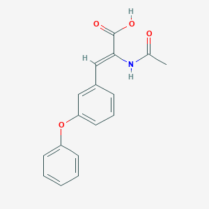 molecular formula C17H15NO4 B8055332 (Z)-2-acetamido-3-(3-phenoxyphenyl)prop-2-enoic acid 