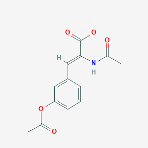molecular formula C14H15NO5 B8055333 methyl (Z)-2-acetamido-3-(3-acetyloxyphenyl)prop-2-enoate 