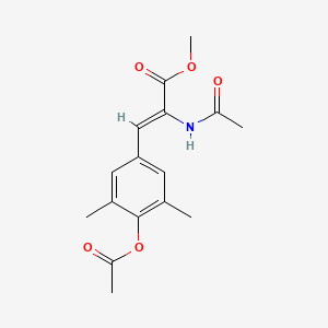molecular formula C16H19NO5 B8055340 methyl (Z)-2-acetamido-3-(4-acetyloxy-3,5-dimethylphenyl)prop-2-enoate 