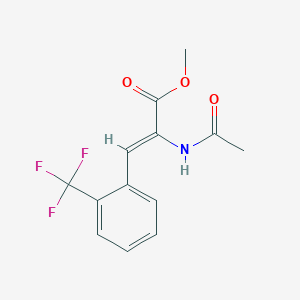 molecular formula C13H12F3NO3 B8055347 methyl (Z)-2-acetamido-3-[2-(trifluoromethyl)phenyl]prop-2-enoate 