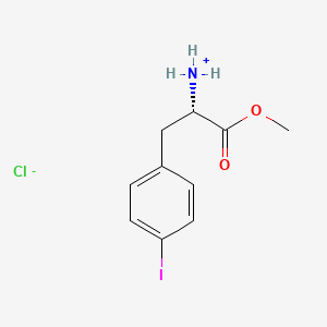 molecular formula C10H13ClINO2 B8055367 [(2S)-3-(4-iodophenyl)-1-methoxy-1-oxopropan-2-yl]azanium;chloride 