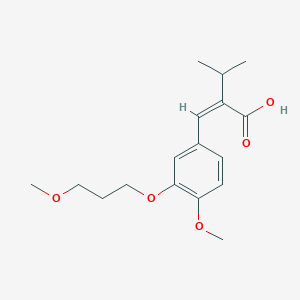 molecular formula C17H24O5 B8055417 2-[4-Methoxy-3-(3-methoxy-propoxy)-benzylidene]-3-methylbutyric acid 