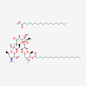 [(2S,3S,4R,6R)-6-[[(3R,4S,5S,6R,7R,9R,11R,12R,13S,14R)-6-[(2S,3R,4S,6R)-4-(dimethylamino)-3-hydroxy-6-methyloxan-2-yl]oxy-14-ethyl-7,12,13-trihydroxy-3,5,7,9,11,13-hexamethyl-2,10-dioxo-oxacyclotetradec-4-yl]oxy]-4-methoxy-2,4-dimethyloxan-3-yl] octadecanoate;octadecanoic acid