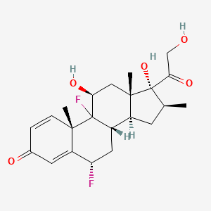 molecular formula C22H28F2O5 B8055429 (6S,8S,10S,11S,13S,14S,16S,17R)-6,9-difluoro-11,17-dihydroxy-17-(2-hydroxyacetyl)-10,13,16-trimethyl-6,7,8,11,12,14,15,16-octahydrocyclopenta[a]phenanthren-3-one 