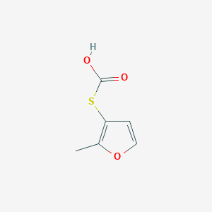 molecular formula C6H6O3S B8055444 S-(2-Methylfuran-3-yl) O-hydrogen carbonothioate 