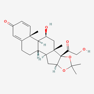 (1S,2S,4S,8S,9S,11S,12S,13R)-11-Hydroxy-8-(2-hydroxyacetyl)-6,6,9,13-tetramethyl-5,7-dioxapentacyclo[10.8.0.02,9.04,8.013,18]icosa-14,17-dien-16-one