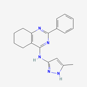 molecular formula C18H19N5 B8055479 N-(5-methyl-1H-pyrazol-3-yl)-2-phenyl-5,6,7,8-tetrahydroquinazolin-4-amine 
