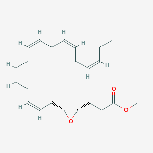 molecular formula C23H34O3 B8055525 methyl 3-[(2S,3R)-3-[(2Z,5Z,8Z,11Z,14Z)-heptadeca-2,5,8,11,14-pentaenyl]oxiran-2-yl]propanoate 