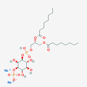molecular formula C25H46Na2O16P2 B8055567 1-O-(1-O,2-O-Dioctanoyl-L-glycero-3-phospho)-D-myo-inositol 3-(phosphoric acid disodium) salt 