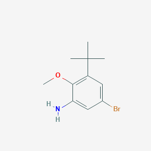 molecular formula C11H16BrNO B8055575 5-Bromo-3-(tert-butyl)-2-methoxyaniline 